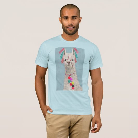 T-shirt Llama ornée - Blanc (Devant entier)