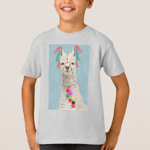 T-shirt Llama ornée - Blanc