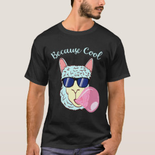 T-shirt Llama ou Alpaca avec Bubble Gum Parce que Lama Coo