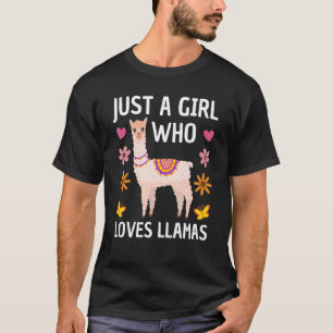 T-shirt Llama Pour Femmes Filles Llama Ferme Animal