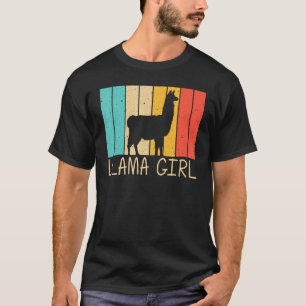 T-shirt Llama pour filles enfants élevage d'alpaca gardien