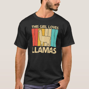 T-shirt Llama pour filles femmes lama animal de ferme