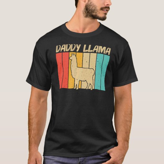 T-shirt Llama Pour Hommes Garçons Papa Llama Ferme Animal (Devant)