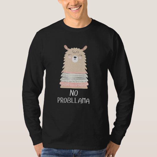 T-shirt Llama Relaxant Chill Femmes Et Filles Pas De Probl (Devant)