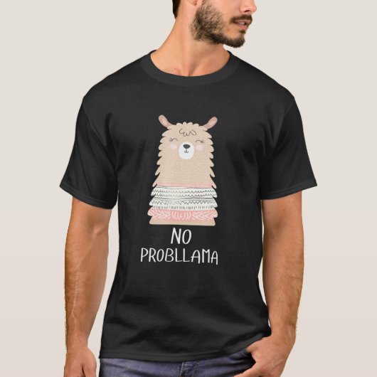 T-shirt Llama Relaxant Chill Femmes Et Filles Pas De Probl (Devant)
