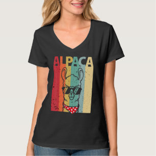 T-shirt Llama Retro Style mode vintage Alpaca