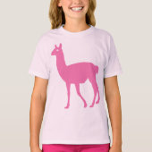 T-shirt Llama rose (Devant)