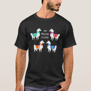 T-shirt Llama sans drame Quatre alpacas de qualité supérie