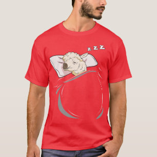 T-shirt Llama Sleeping Animal Nap Napping Stwood