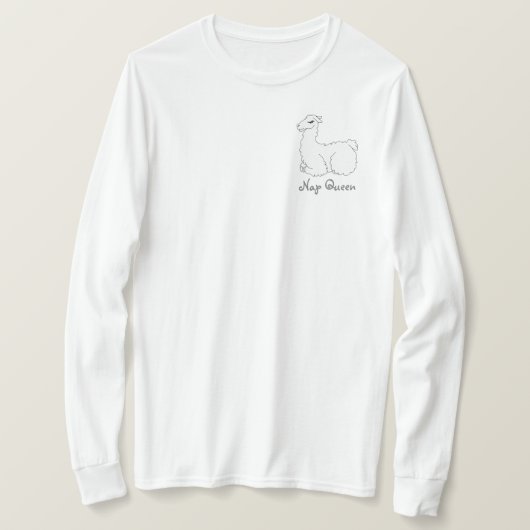 T-shirt Llama Sleepy Queen (Design devant)