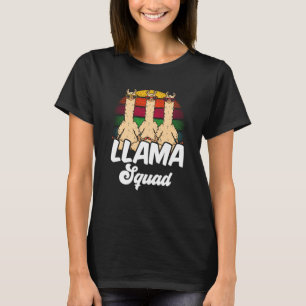 T-shirt Llama Squad Animal Drôles de Llamas Citations