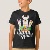 T-shirt Llama Squad Funny Cute Llama Matching  (Devant)
