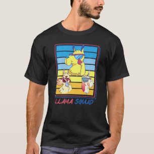 T-shirt Llama Squad Lunettes de soleil Alpaca Vintage Rétr