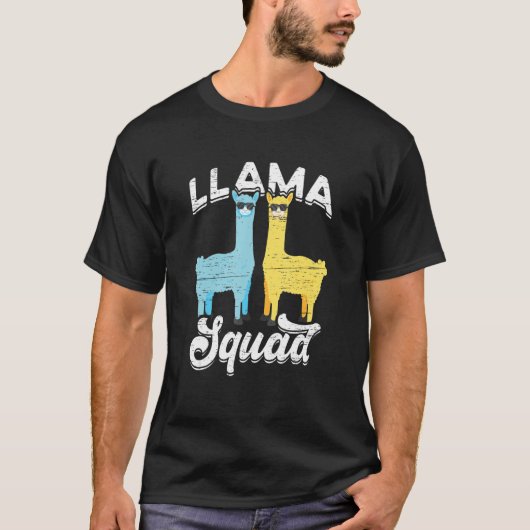 T-shirt Llama Squad Lunettes de soleil cool (Devant)