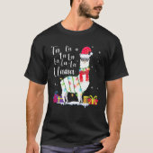 T-shirt Llama Sweater Fa La La Lama Funny X-Mas (Devant)