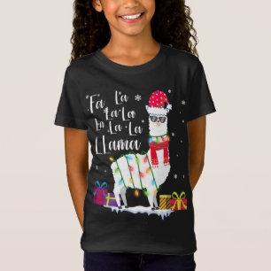 T-Shirt Llama Sweater Fa-La-La Lama Funny X Mas