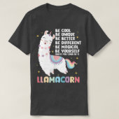 T-shirt Llama Unicorn Be A Llamacorn (Design devant)