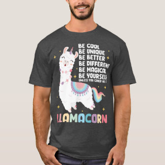 T-shirt Llama Unicorn Be A Llamacorn