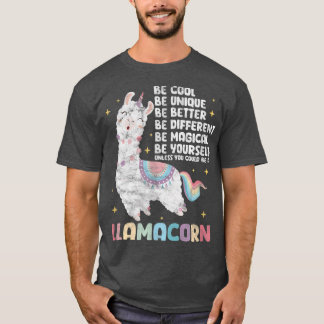 T-shirt Llama Unicorn Soyez Un Llamacorn Distorti