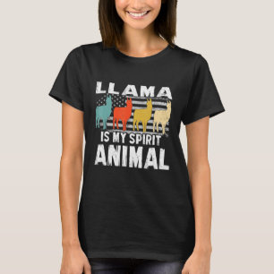 T-shirt Llama Vintage American Drapeau Spirit Animal