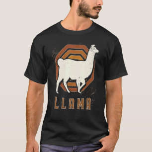 T-shirt Llama Vintage Rétro Classique Amour des Animaux