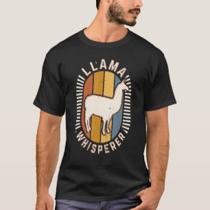 T-shirt Llama Whisperer Vintage Classic Retro Amour animal