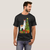 T-shirt Llama Xmas Holiday Santa Llama Christmas Tree (Devant entier)