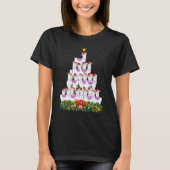 T-shirt Llama Xmas Lights Santa Llama Christmas Tree (Devant)
