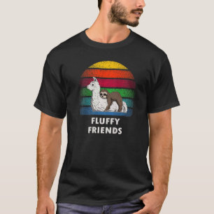 T-shirt Llama Yoga Fluffy Friends Sloth Doux à Manches Lon