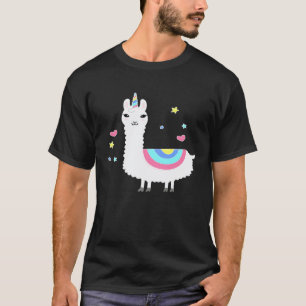 T-shirt Llamacorn Grand et Mignon Lama Licorne Premium