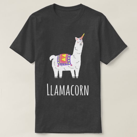 T-shirt Llamacorn Llama and Unicorn (Design devant)