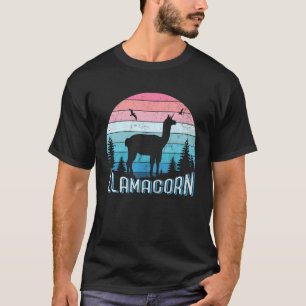 T-shirt Llamacorne Rétro Pas De Problème Lama Alpaga Lico