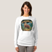 T-shirt Llamadillo Illustration Combo Créature Drôle (Devant entier)