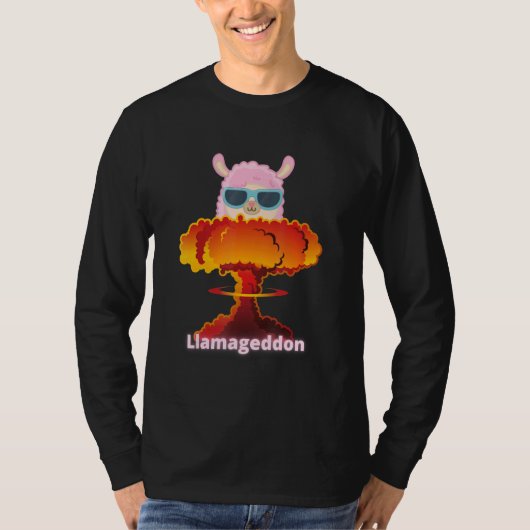 T-shirt Llamageddon Alpacalypse bizarre Alpaca Llama 3 (Devant)