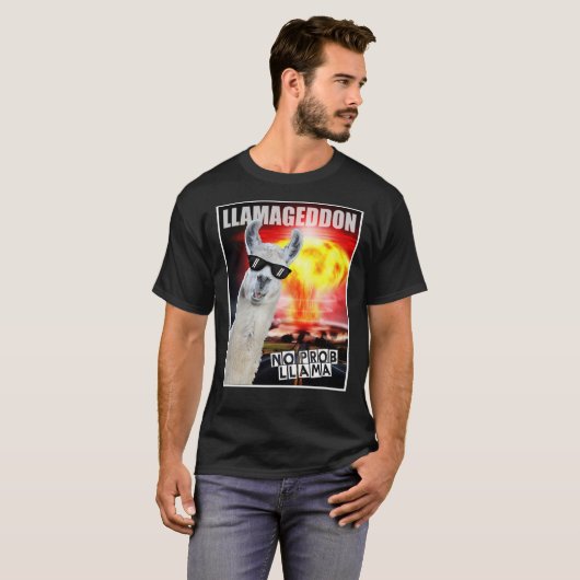 T-shirt Llamageddon - pas de problème - Funny Llama Classi (Devant entier)