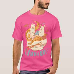 T-shirt Llamas Ramen Anime Noodles Kawaii Japonais Japon S