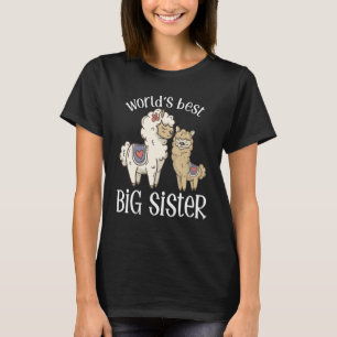 T-shirt Llamas World's Best Big Sister Baby Faire-part