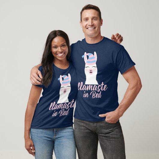 T-shirt Llamaste in Bed Cadeau Funny Llama Pyjama (Unisexe)