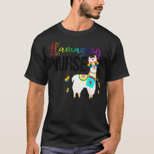 T-shirt Llamazing Nurse Cute Llama Lunettes de soleil Extr