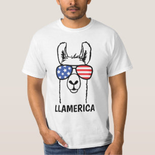 T-shirt Llamerica, chemise drôle de Lllama, 4 juillet, les