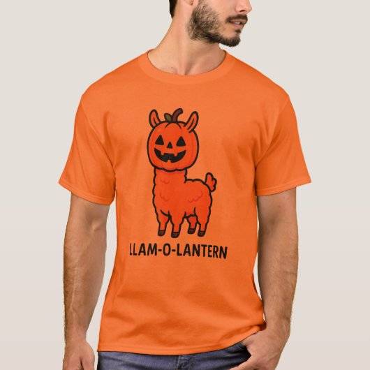 T-shirt Llamo-o-lanterne Halloween (Devant)