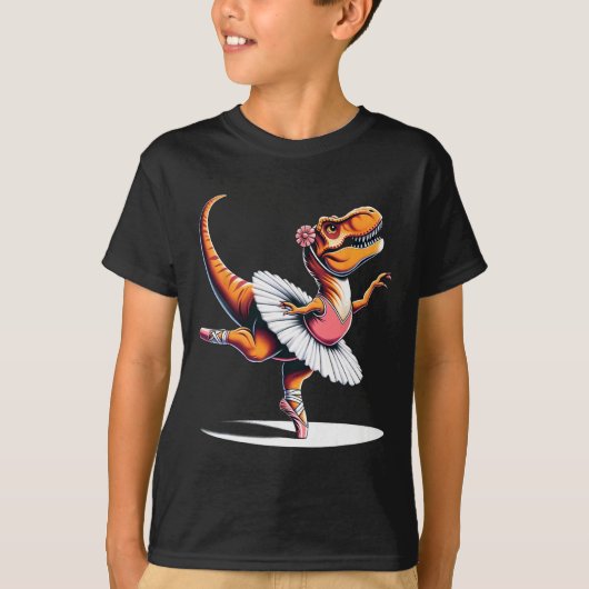 T-shirt Llerina T-rex Dancing  (Devant)