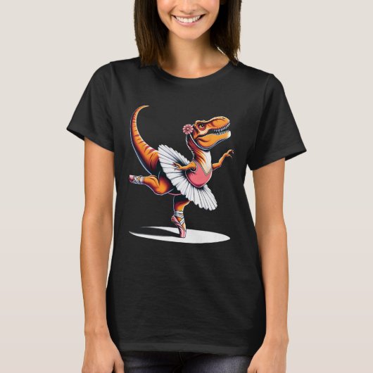 T-shirt Llerina T-rex Danse  (Devant)
