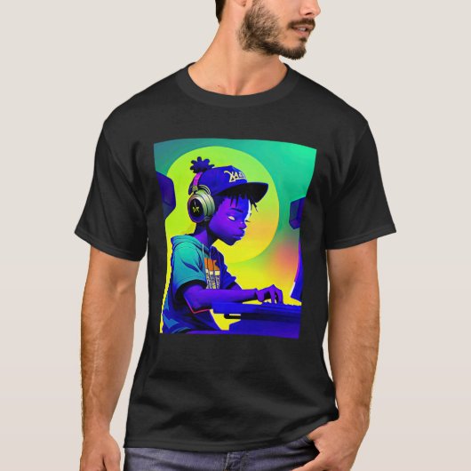 T-shirt Lo fi hip hop chillhop chill beats aesthetics 2 (Devant)