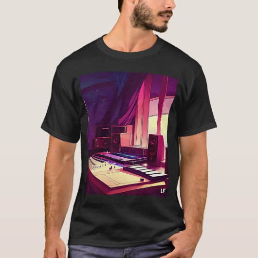 T-shirt Lo fi hip hop chillhop chill chill bat studio aest (Devant)
