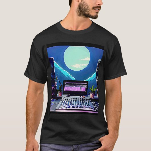 T-shirt Lo fi hip hop chillhop chill chill bat studio aest (Devant)