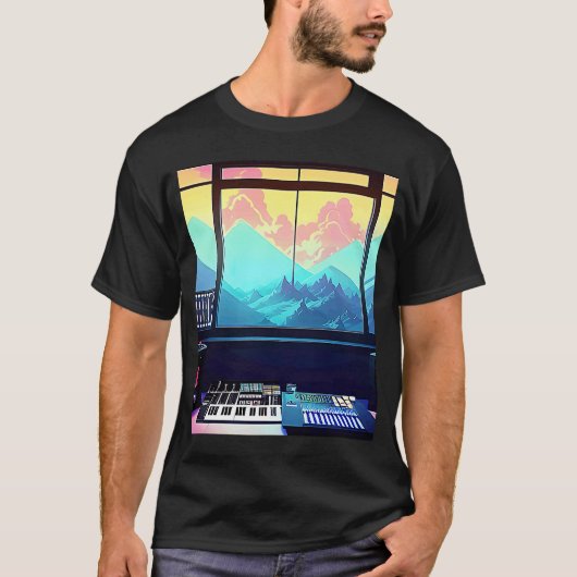 T-shirt Lo fi hip hop chillhop chill chill bat studio aest (Devant)