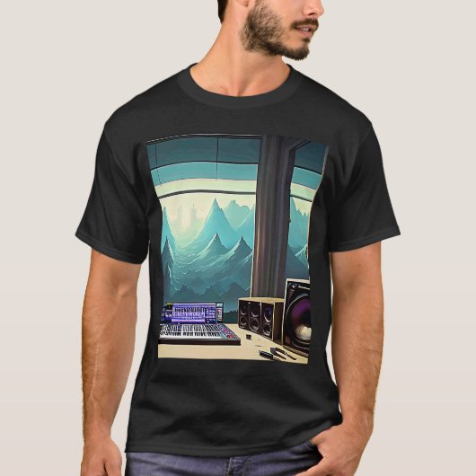T-shirt Lo fi hip hop chillhop chill chill bat studio aest (Devant)