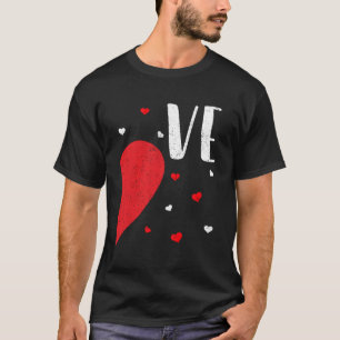 T-shirt LO VE Valentines Jour Correspondant Couples Chemis