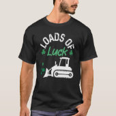 T-shirt Load Of Luck Bulldozer Shamrock St Patricks Day Ki (Devant)